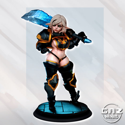 Elf with High Level MMORPG gear - Fan art from GAZ Minis (May 2024 release)