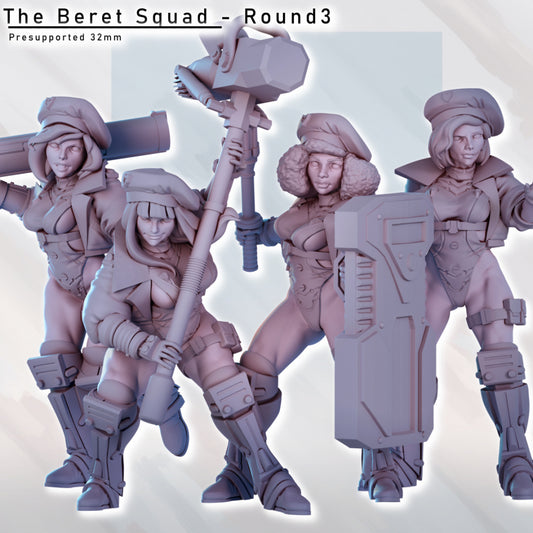 The Beret Squad Warhammer 40K parody figures - Fan art from GAZ Minis (Mar 2024 release)