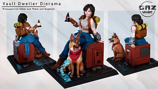 Lucy and CX-404 Fallout the Series - Fan art from GAZ Minis (May 2024 release)