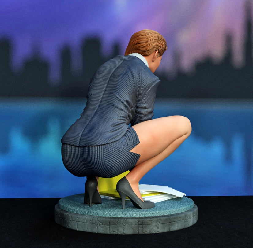 The Office Lady Pin-up style Figurine Model Kit for collecting, building and painting for Adults