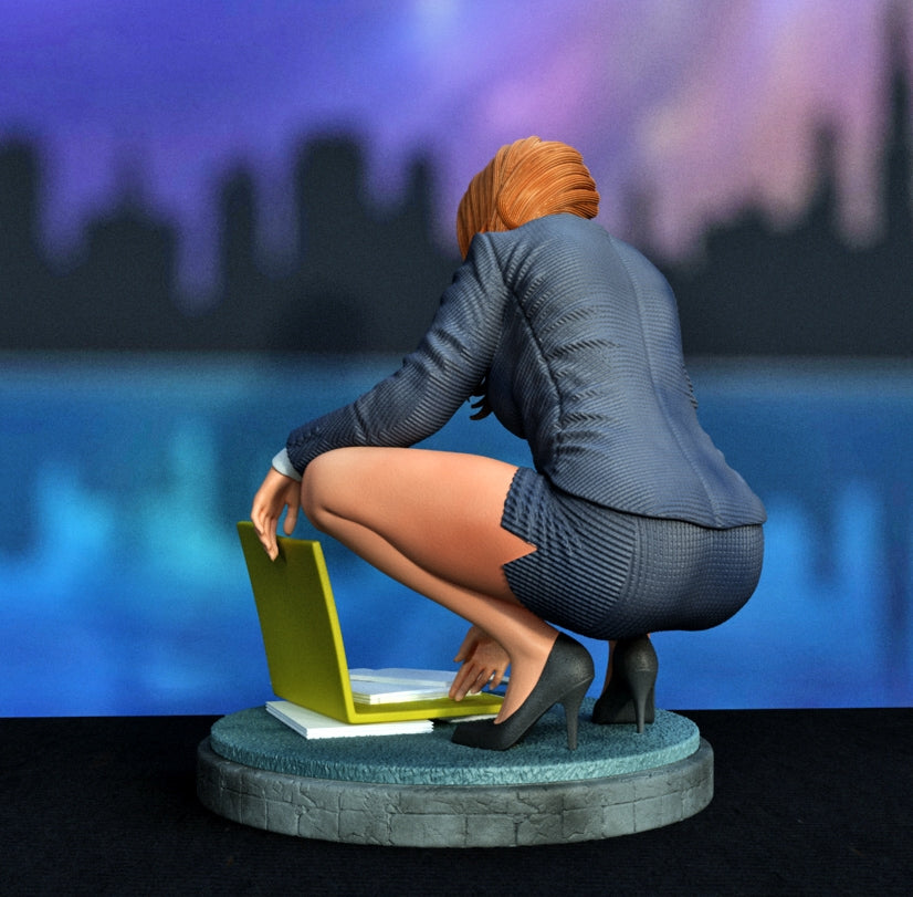 The Office Lady Pin-up style Figurine Model Kit for collecting, building and painting for Adults