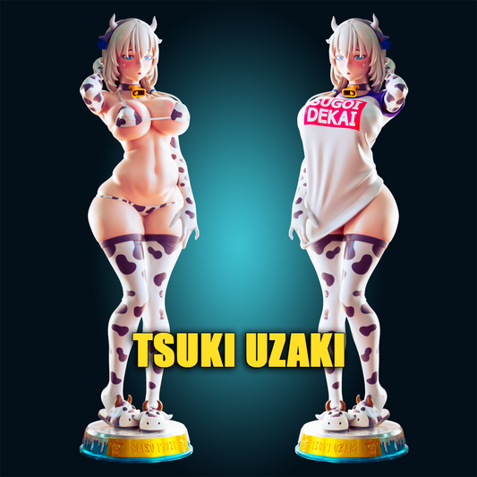 Tsuki the Cow Girl from Officer Rhu Fan creation (ADULT  Including FUTA editions now available.) Model Kit for painting and collecting.