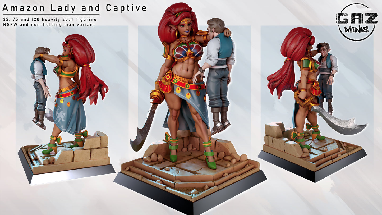 Amazon lady and Captive - Fan art from GAZ Minis (2024 release)