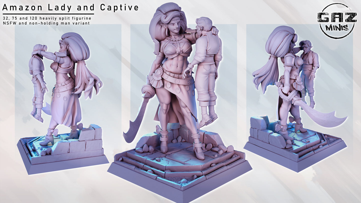 Amazon lady and Captive - Fan art from GAZ Minis (2024 release)