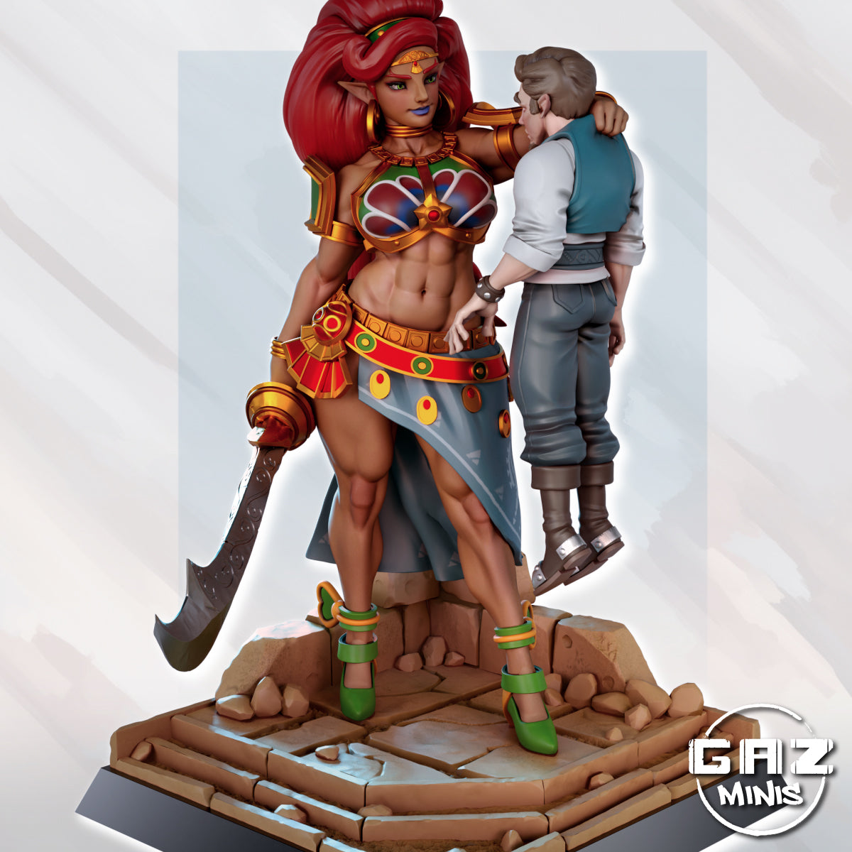 Amazon lady and Captive - Fan art from GAZ Minis (2024 release)