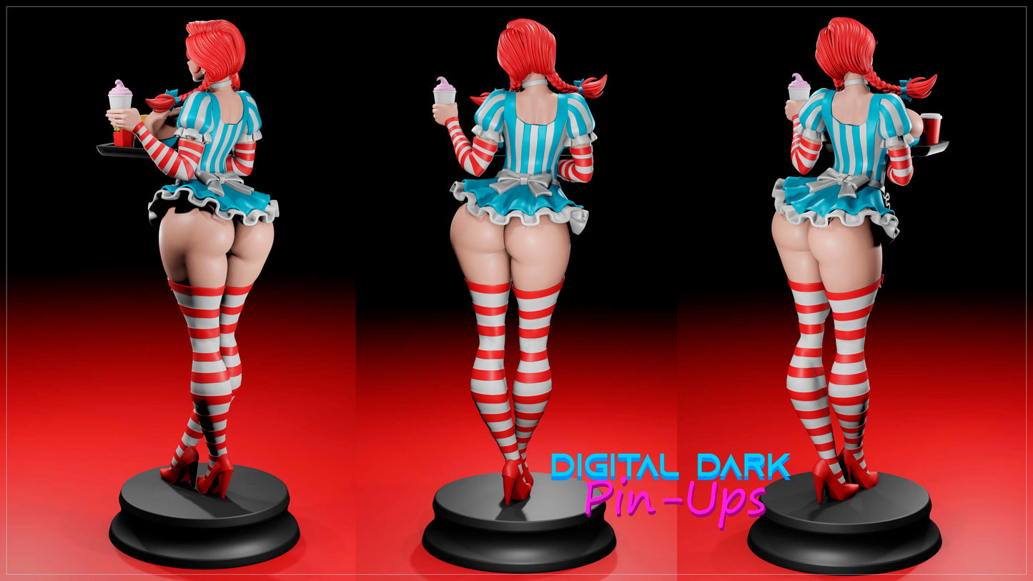 Wendy's (ADULT  Including FUTA editions now available) - Fan Created Art and Sculpture - Female Adult Figurine for collecting, painting and showing off! Digital Dark Pinup
