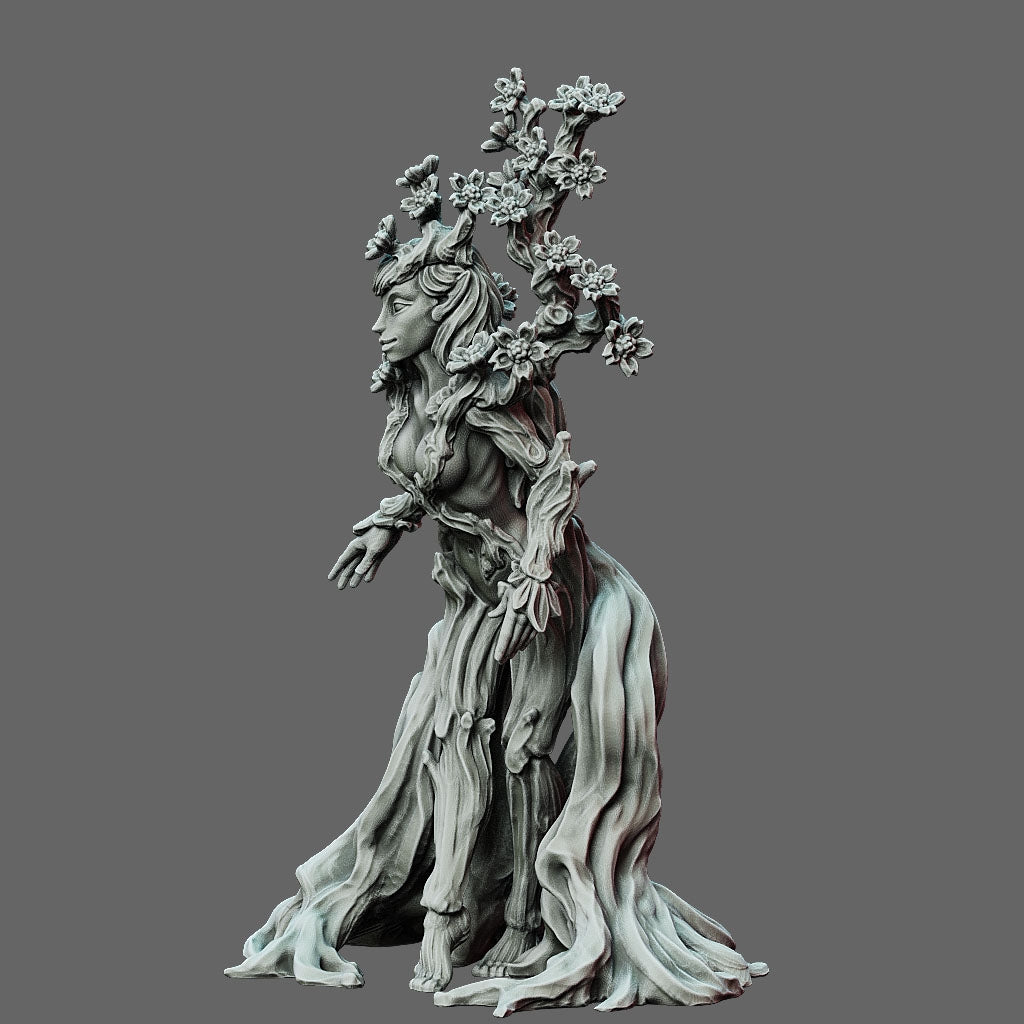 Dryad Tree Spirit - Table-top mini, 3D Printed Collectable for painting and playing!