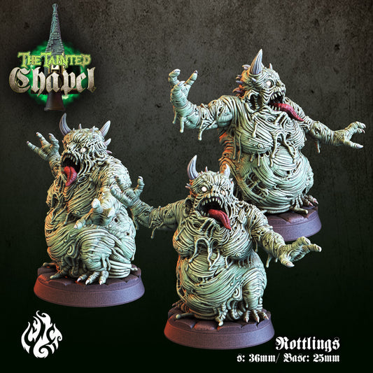 Rotlings - The Tainted Chapel Series from Crippled God Foundry - Table-top gaming mini and collectable for painting.
