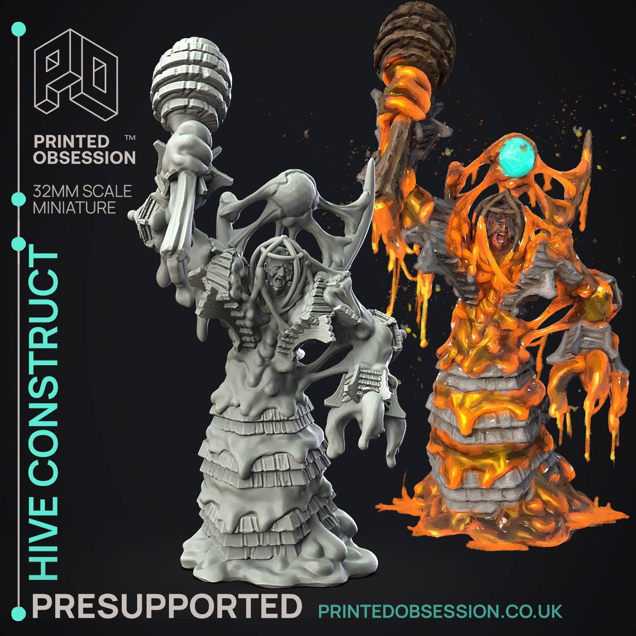 Hive Construct - Not the Bees - The Printed Obsession - Table-top mini, 3D Printed Collectable for painting and playing!