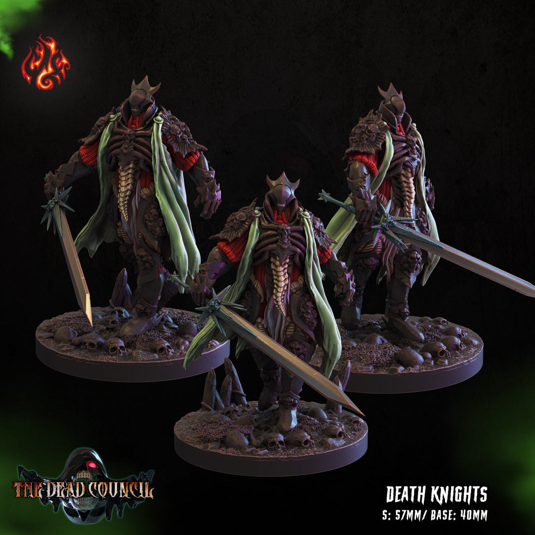 Death Knights The Dead Council Series from Crippled God Foundry - Table-top gaming mini and collectable for painting.