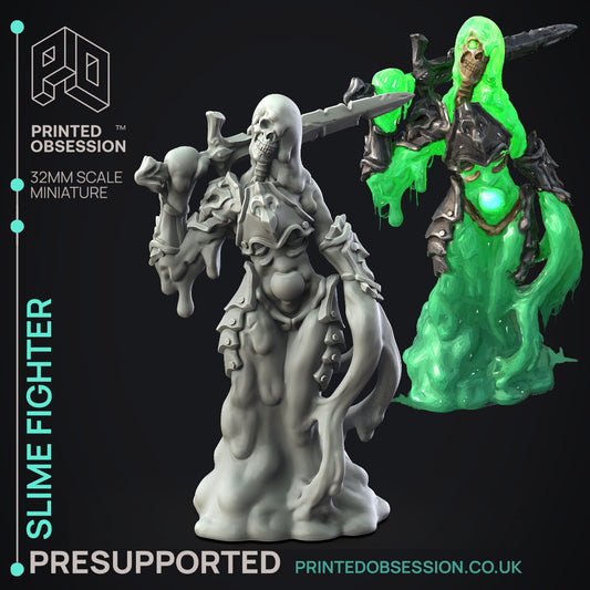 Slime Fighter - The Printed Obsession - Table-top mini, 3D Printed Collectable for painting and playing!