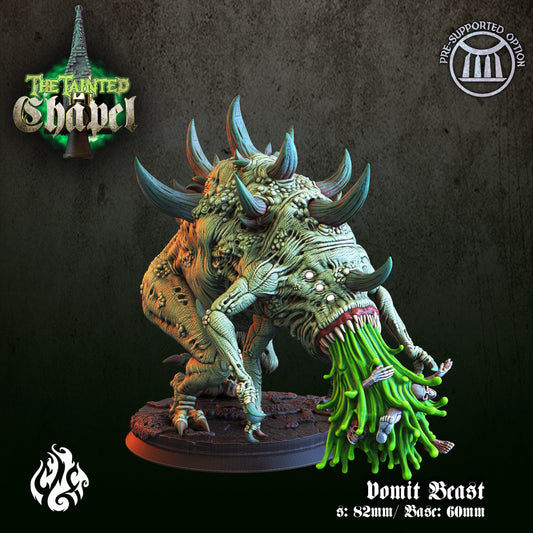 Vomit Beast The Vermin Plague Series from Crippled God Foundry - Table-top gaming mini and collectable for painting.